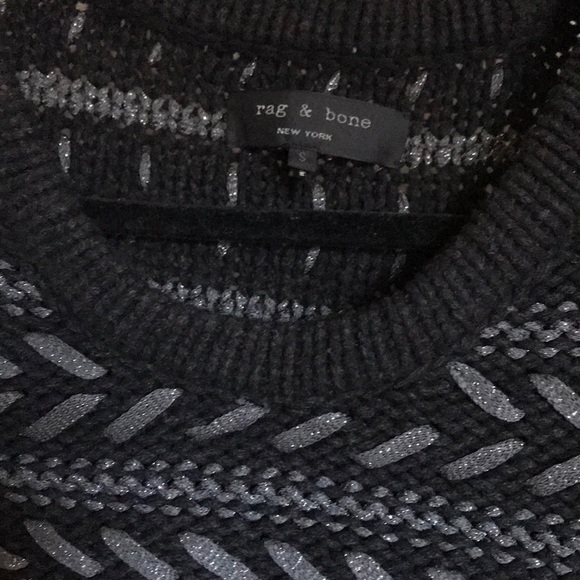 Rag & Bone Black and Metallic Sweater - Picture 3 of 3